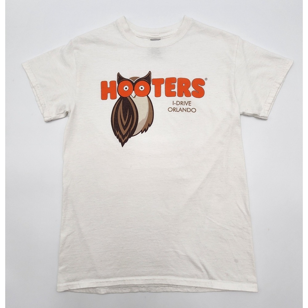VTG‎ Y2K GILDAN HOOTERS ORLANDO TSHIRT SMALL WHITE MENS